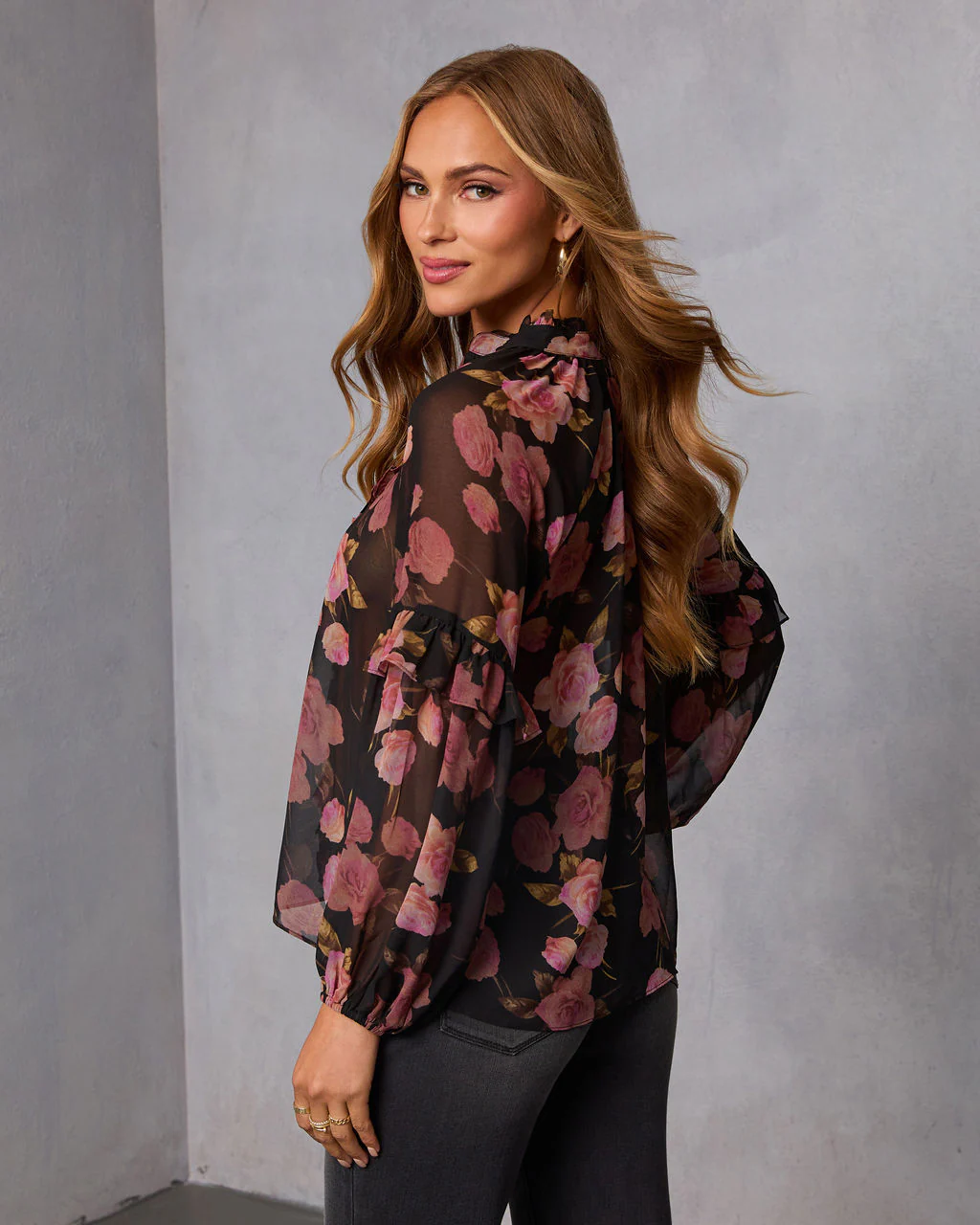 Siana Ruffle Chiffon Top - Image 4