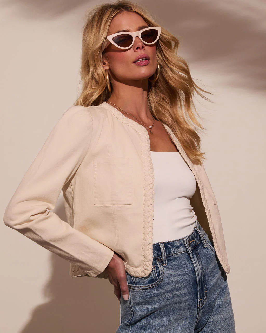 Sidney Braided Trim Twill Jacket - Image 3
