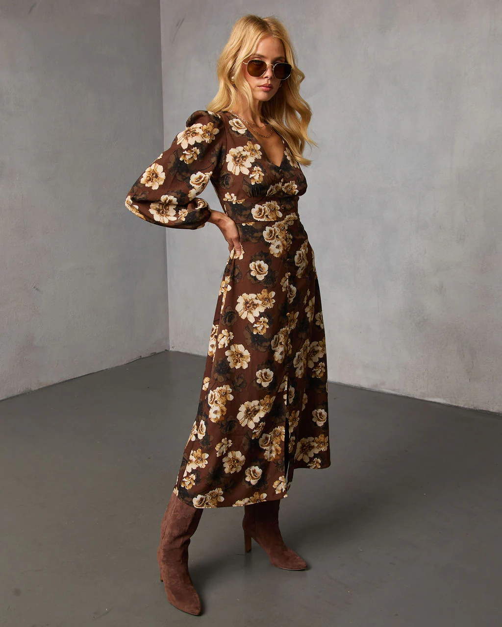 Sierana Printed Midi Dress - Image 3