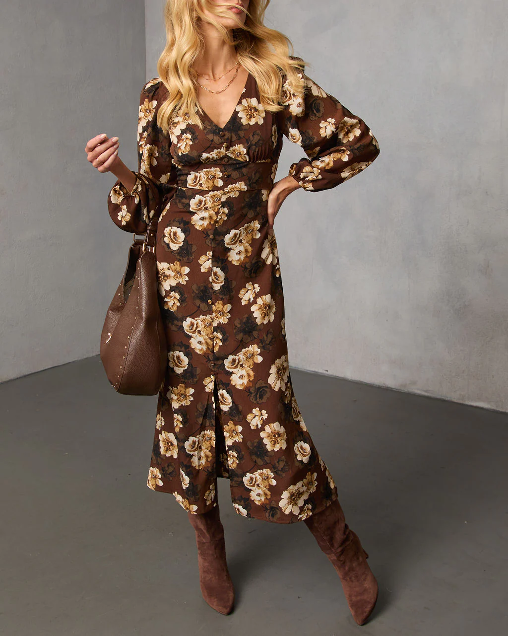 Sierana Printed Midi Dress - Image 5