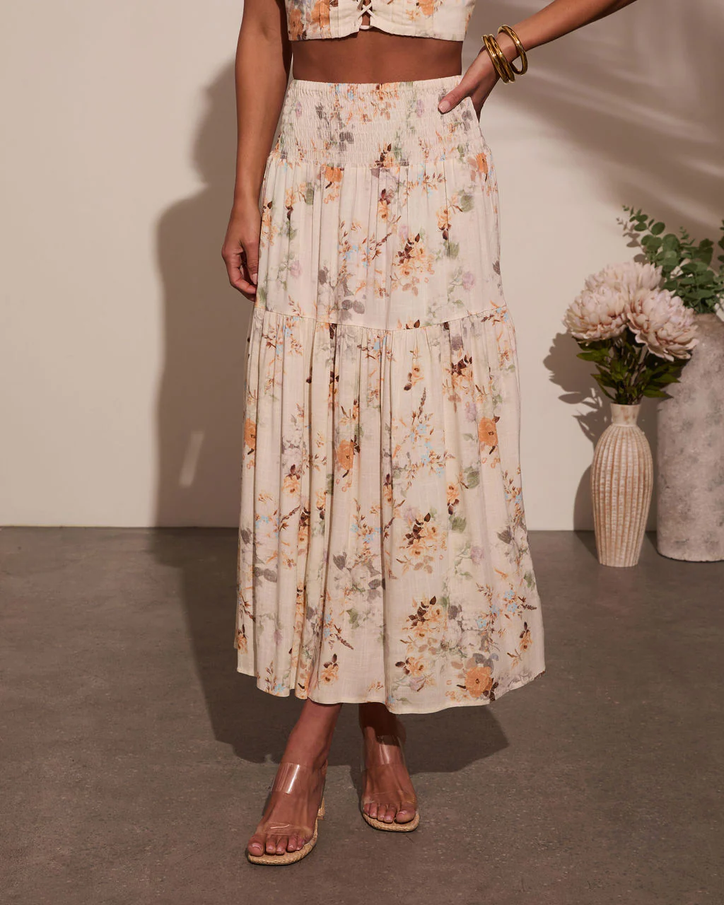 Sightseer Tiered Floral Maxi Skirt - Image 2