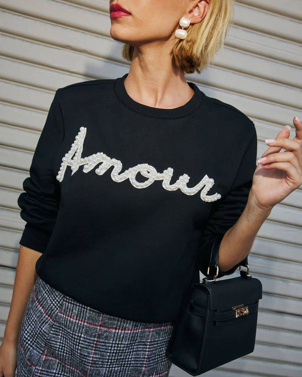 Signed Love Pearl Embellished Pullover Sweater - Image 5