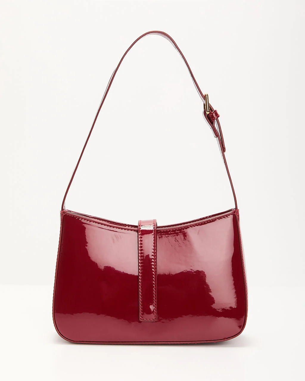 Simple Stunner Patent Leather Shoulder Bag - Image 2