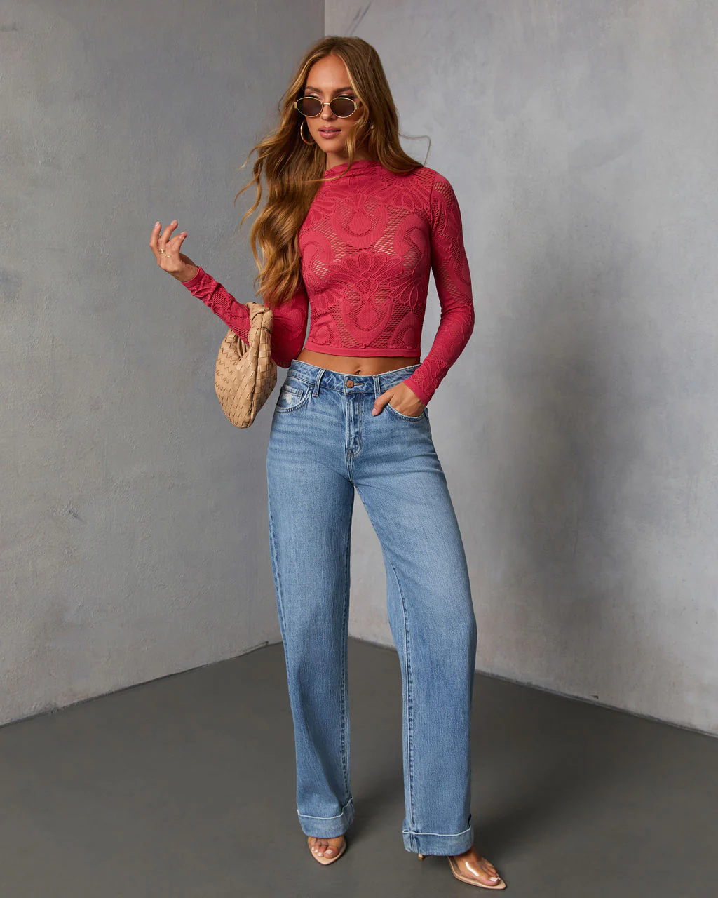 Slay Mode Abstract Open Knit Top - Image 2