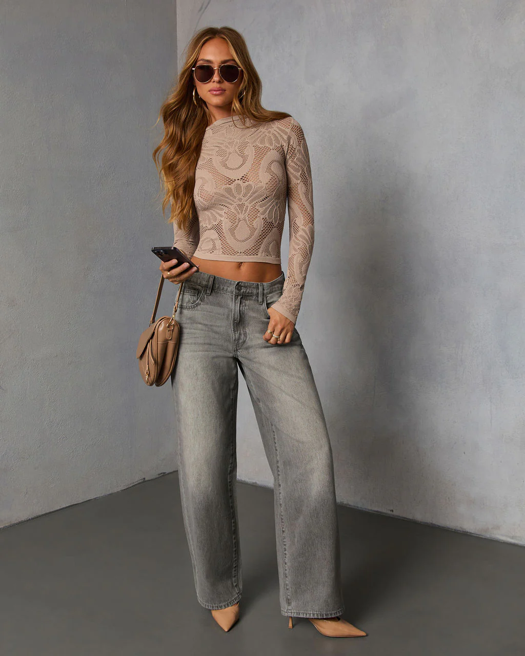 Slay Mode Abstract Open Knit Top - Image 20