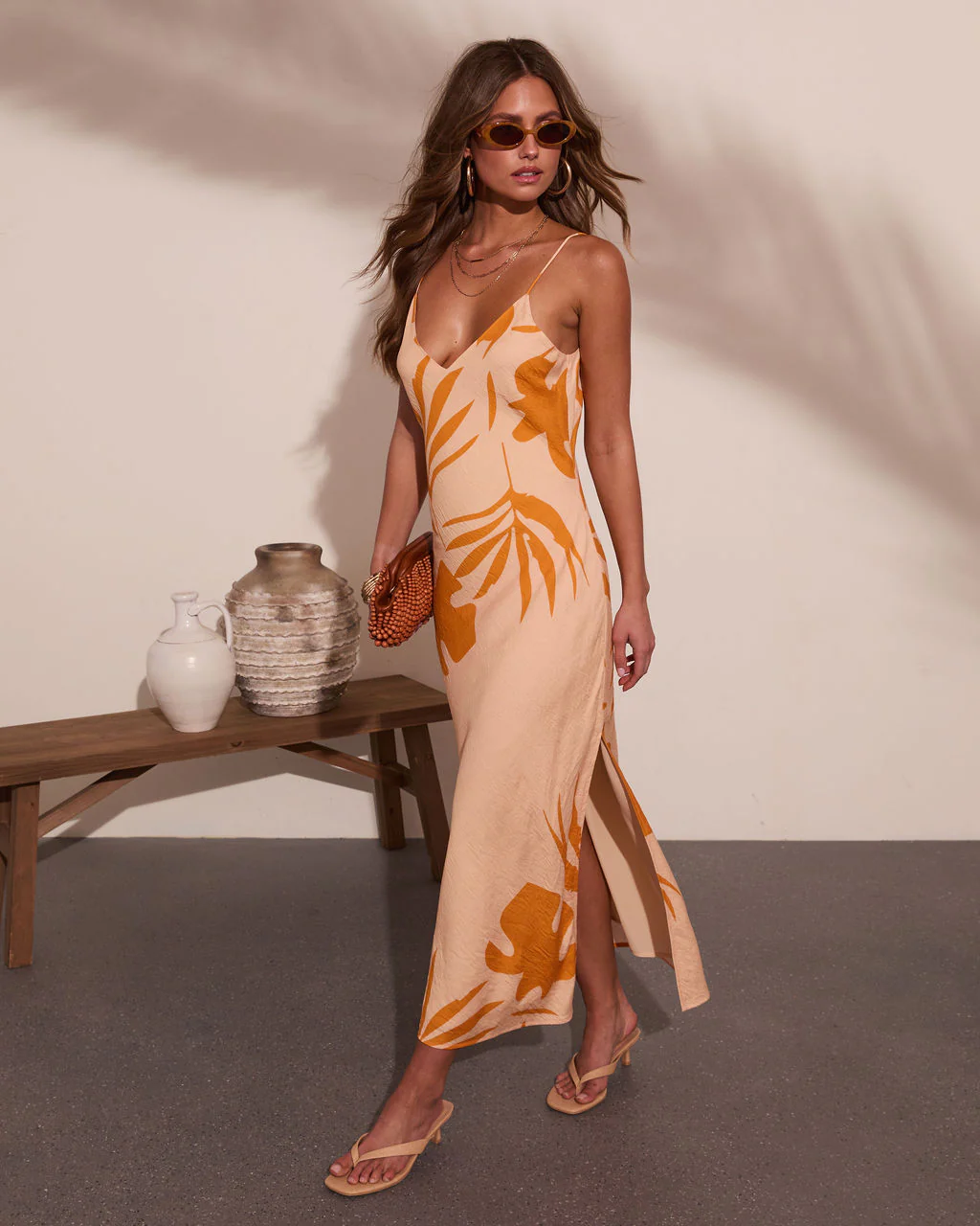 Palm Poise Tropical Print Maxi Dress - Image 3