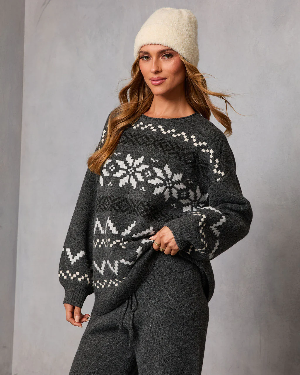 Sleighbell Snow Fair Isle Snowflake Sweater - Image 3