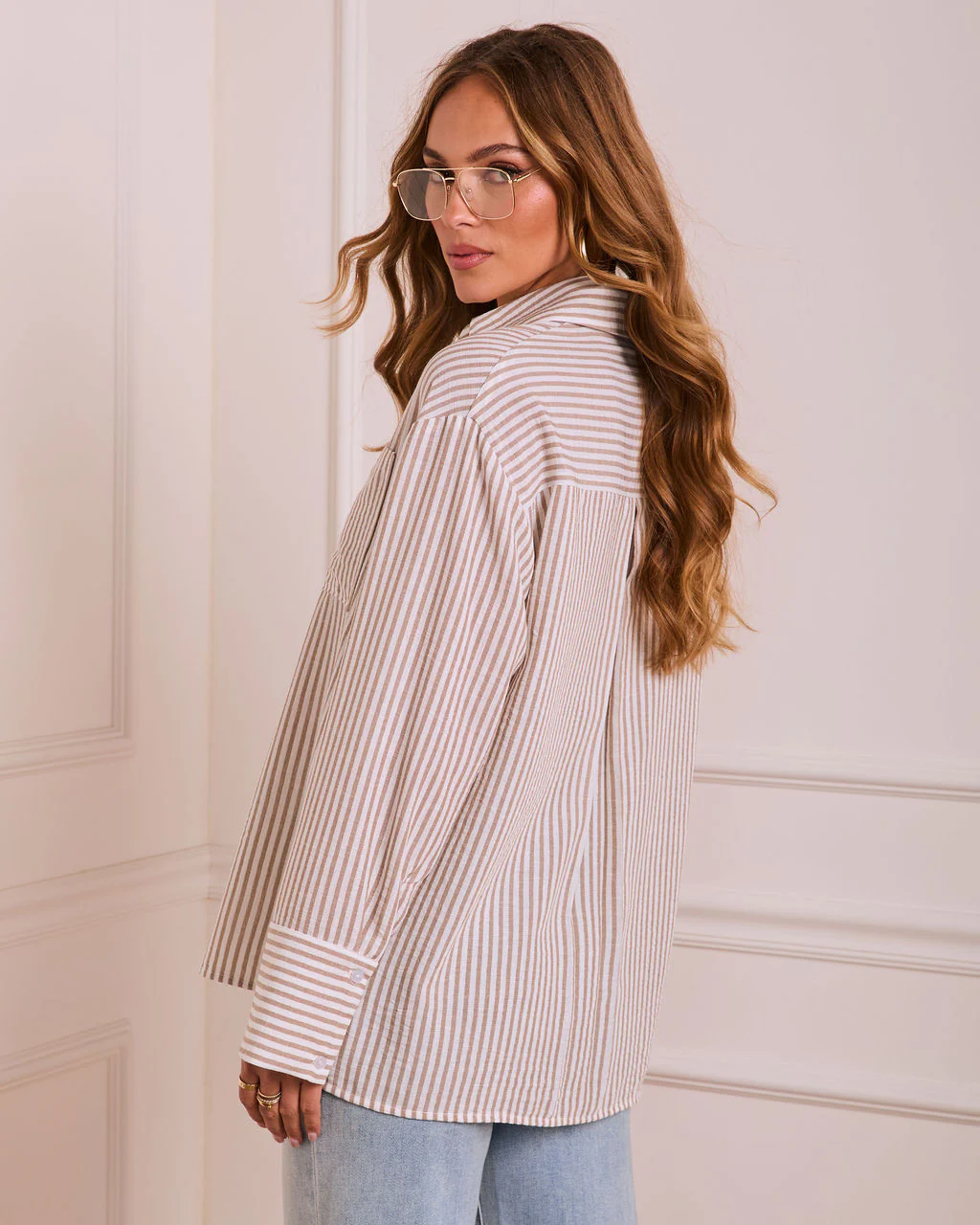 Slow Reveal Striped Button Down Top - Image 4