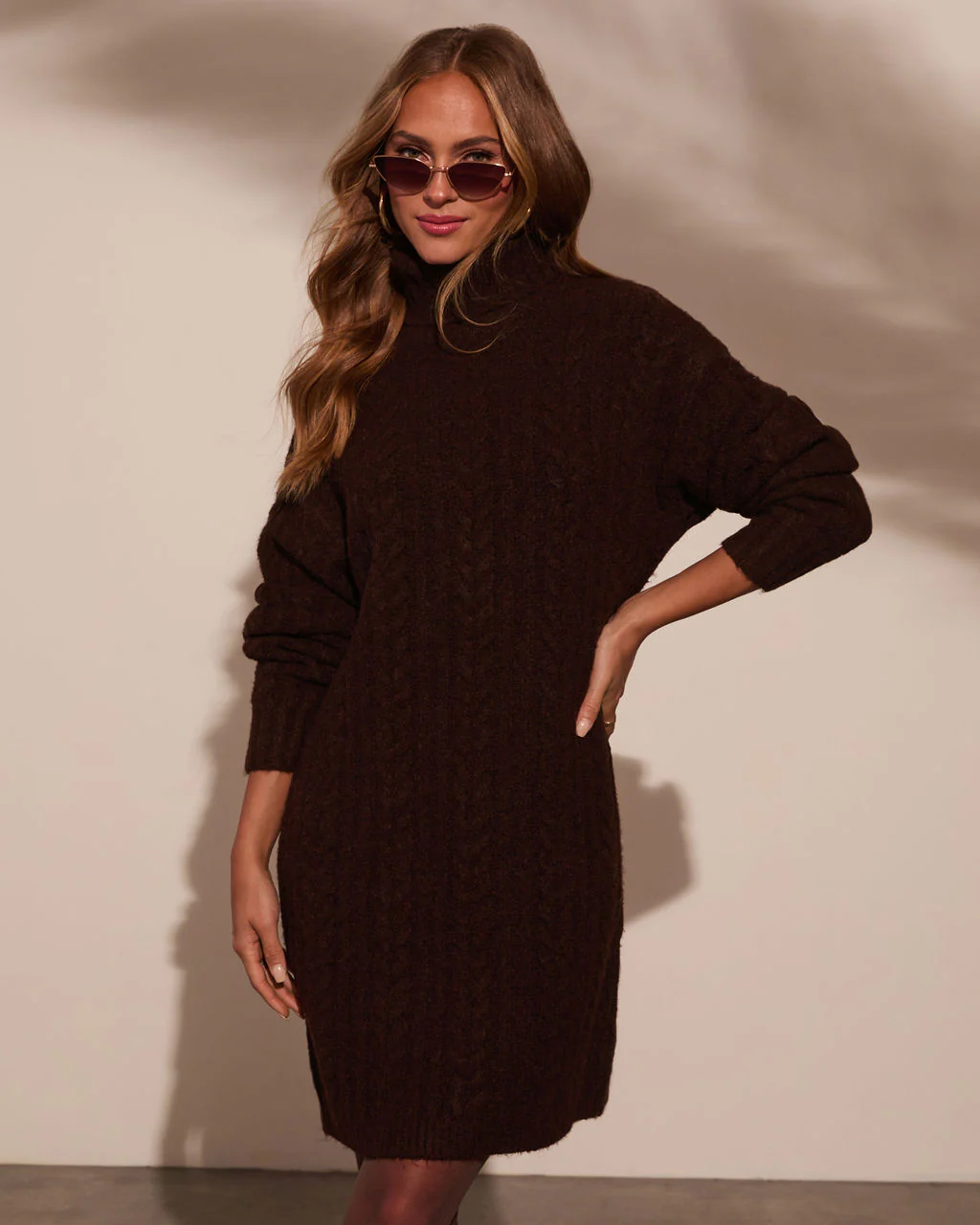 Snowdrift Turtleneck Sweater Dress - Image 3