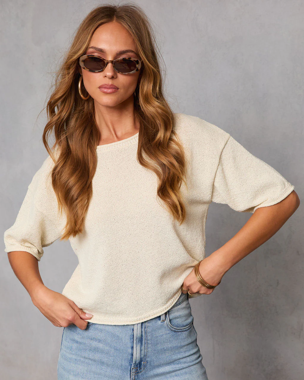 Soft Balance Knit Short Sleeve Top - Image 6