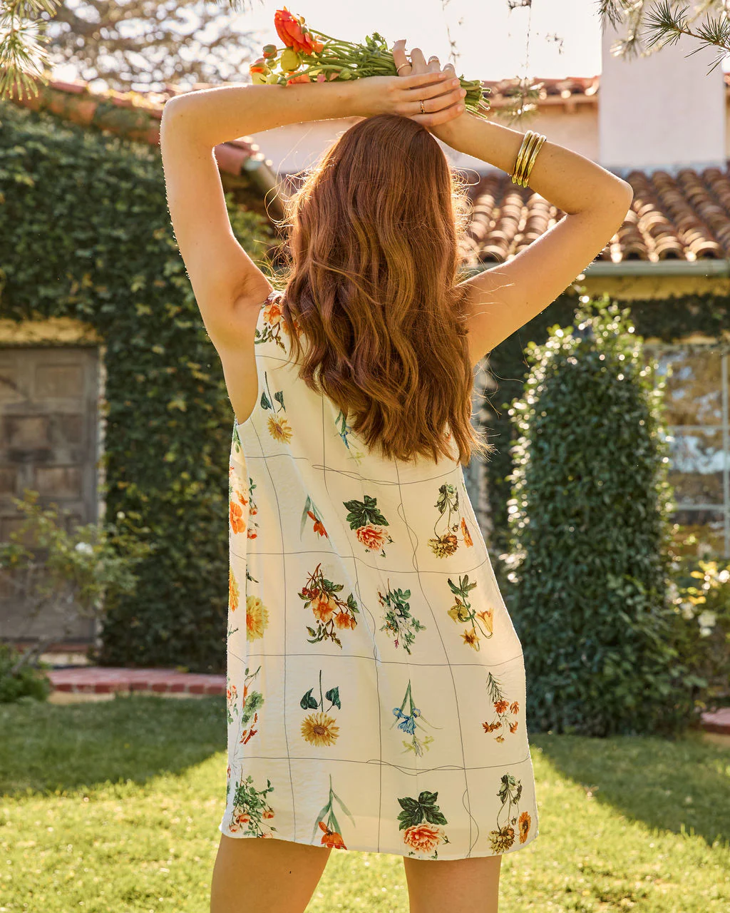 Soft Bloom Floral Shift Mini Dress - Image 4