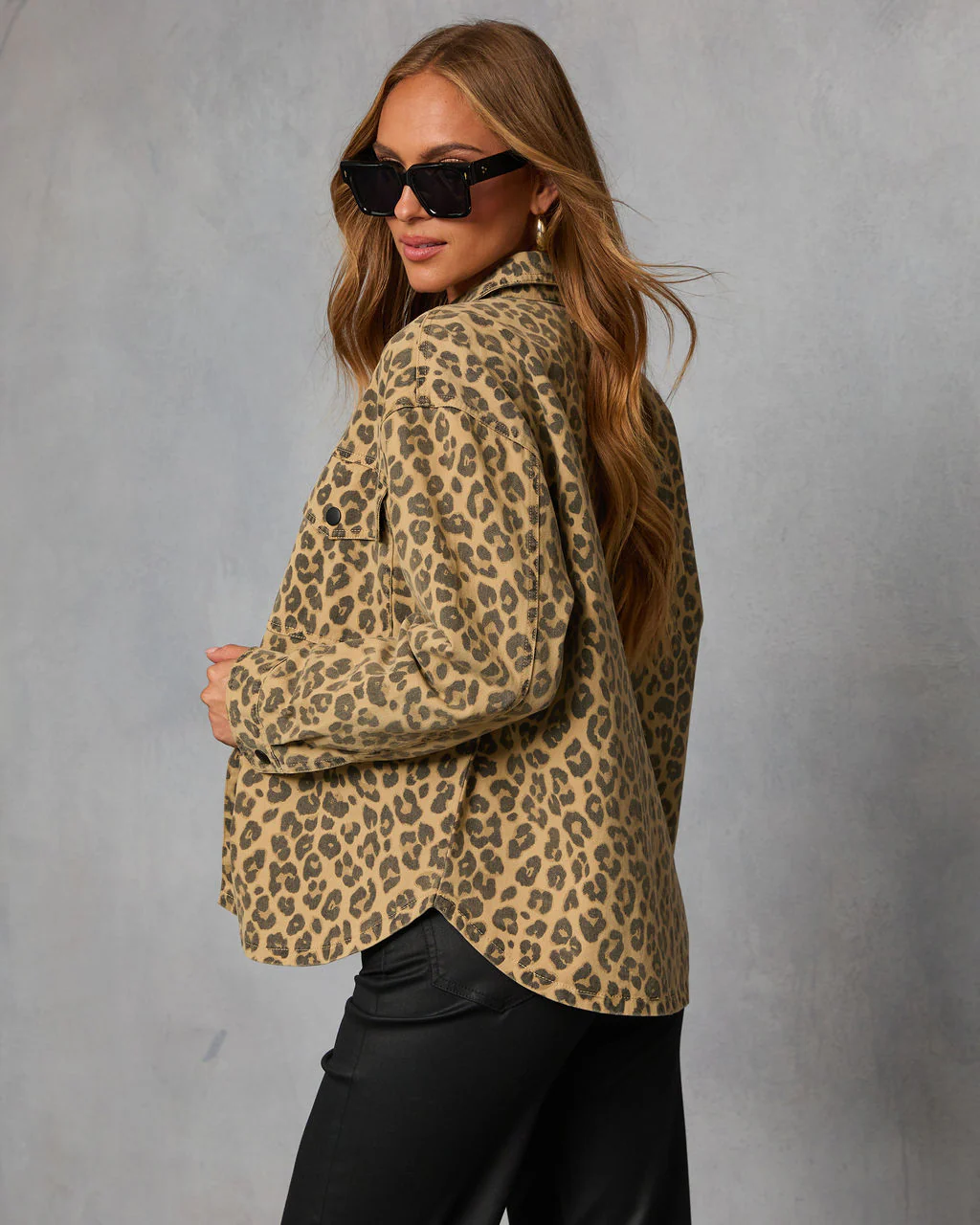 Soft Claw Printed Shirt Jacket - Image 4