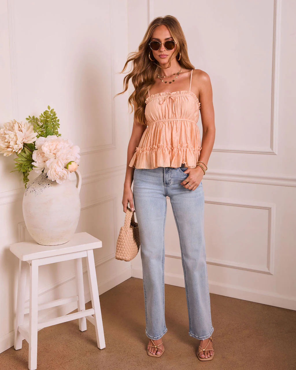 Soft Daylight Pleated Linen Top - Image 2
