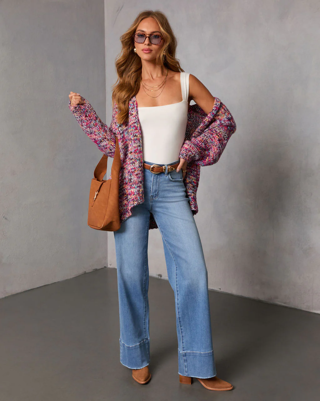 Soft Energy Multi Color Open Front Cardigan - Image 2
