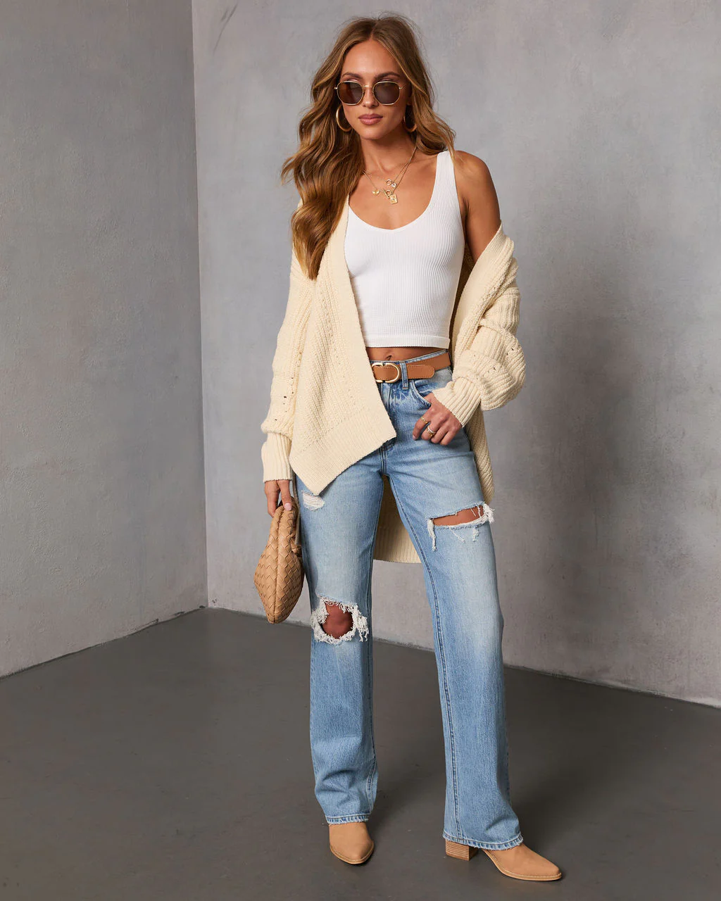 Soft Moments High Low Open Knit Cardigan - Image 2