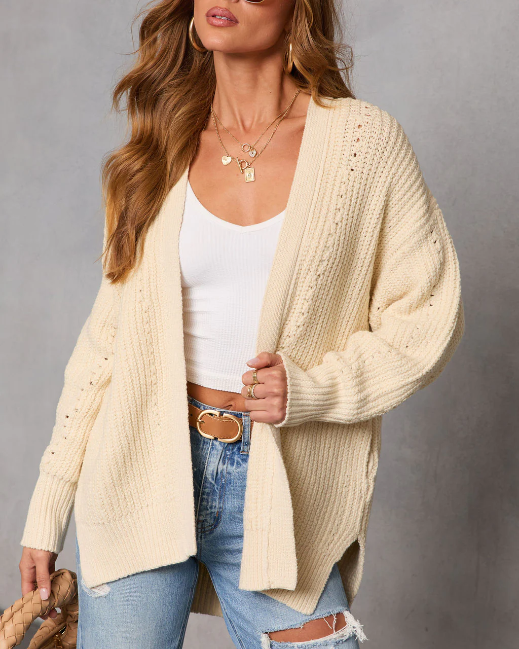 Soft Moments High Low Open Knit Cardigan - Image 6