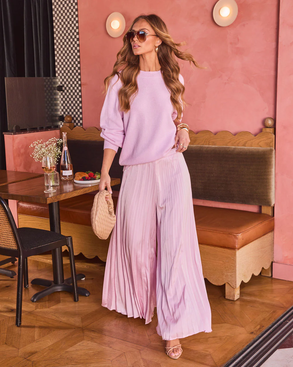 Soft Sway Pleated Wide Leg Pants - Image 3