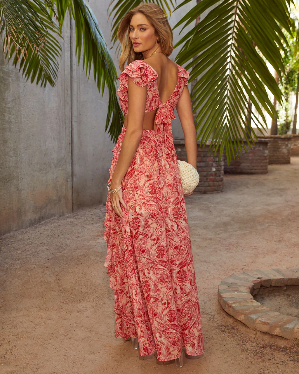Soleil Cutout Ruffle Maxi Dress - Image 18