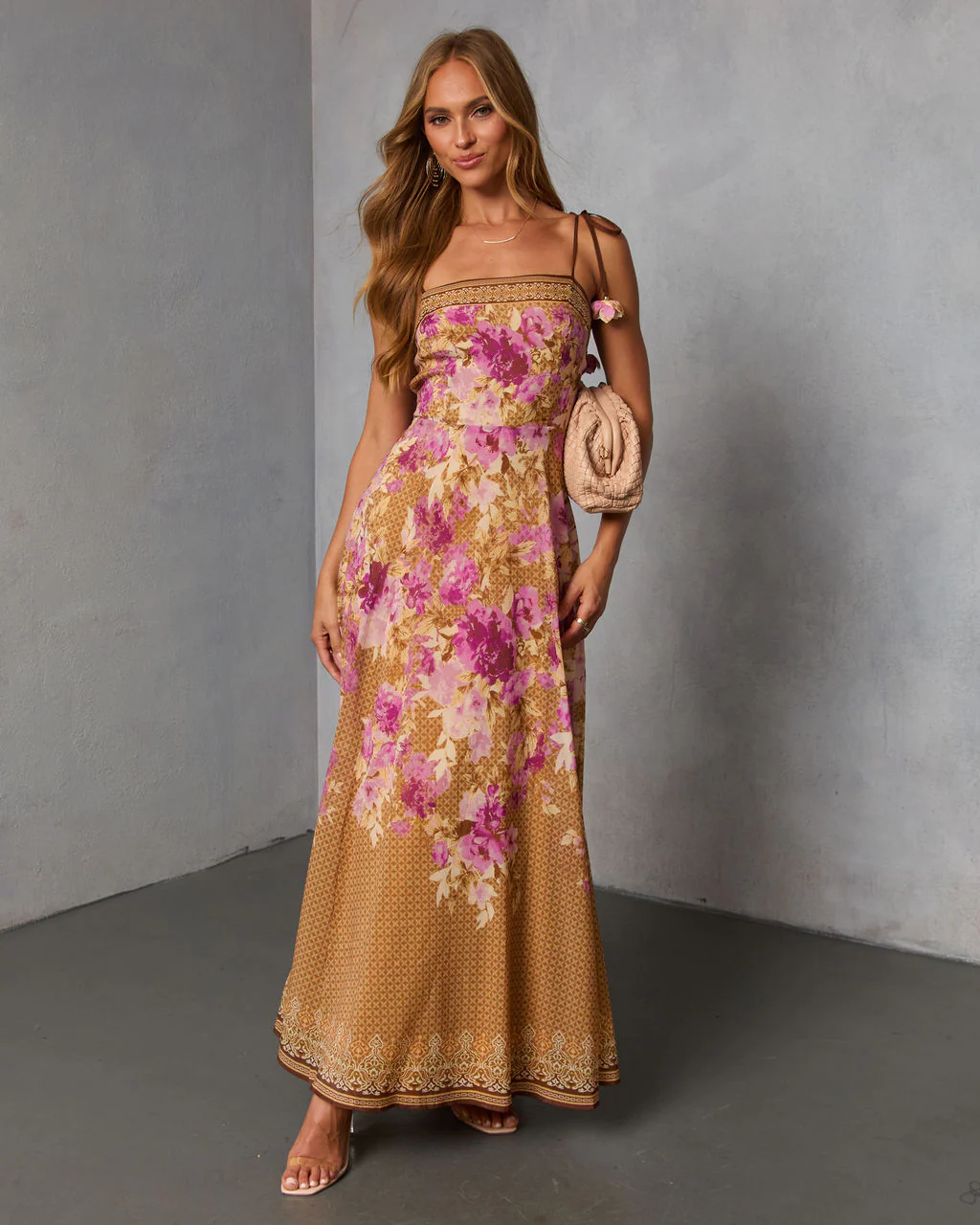 Solienne Printed Fit and Flare Maxi Dress - Image 5