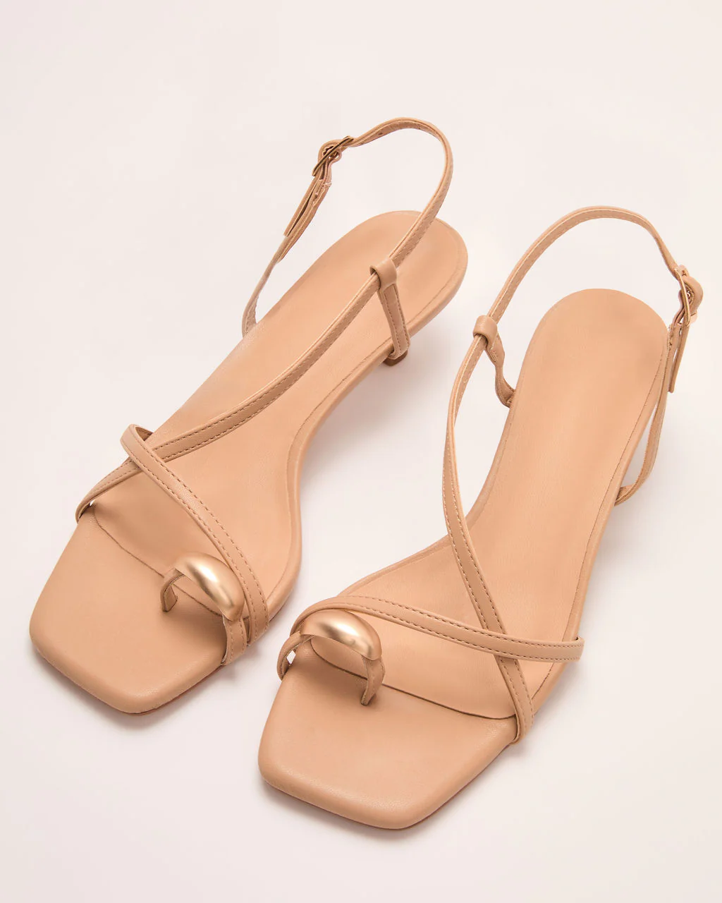 Solira Slingback Toe Ring Kitten Heels - Image 2