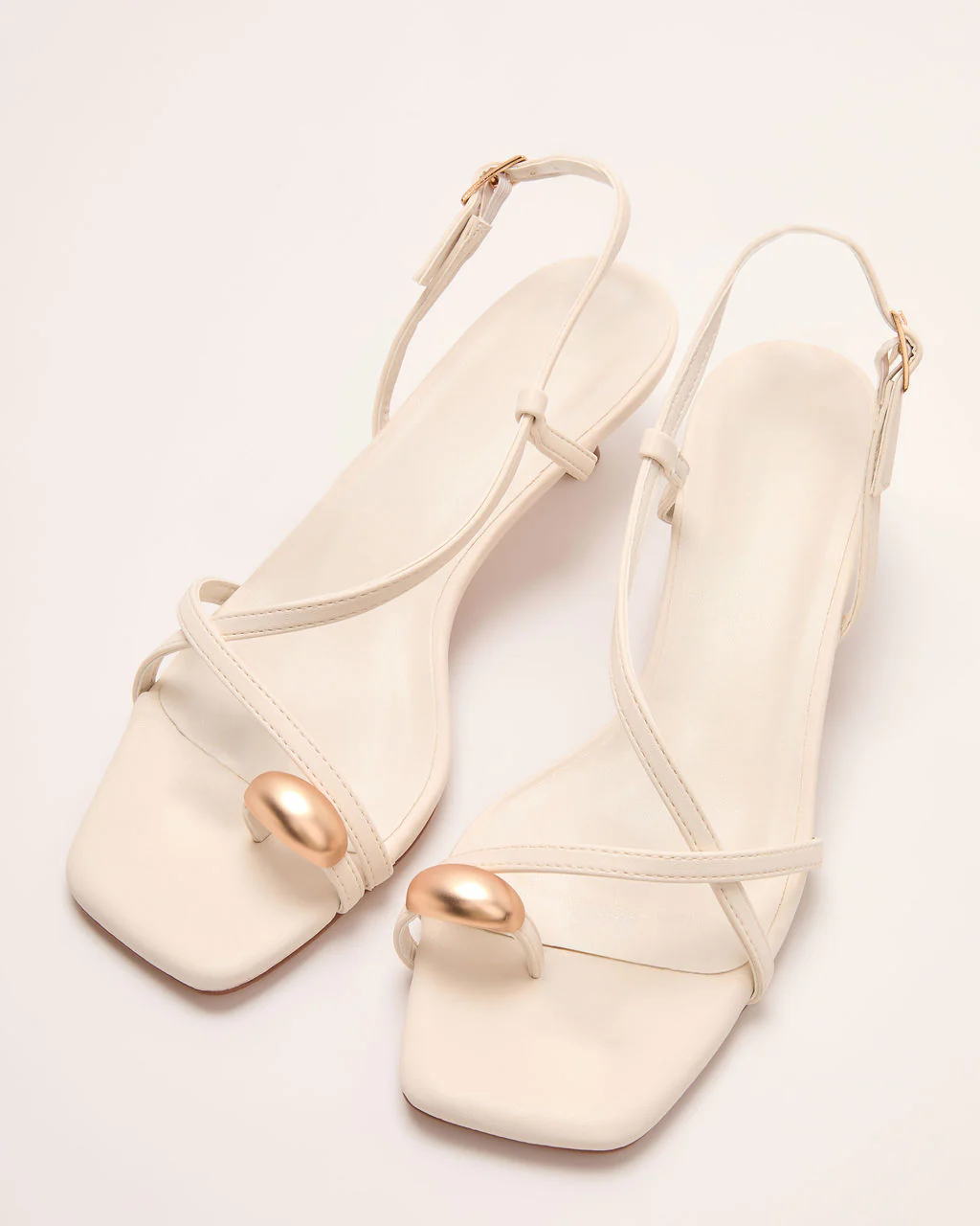 Solira Slingback Toe Ring Kitten Heels - Image 8