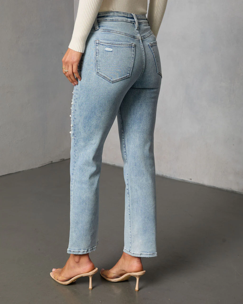 Sonorah Super Stretch Straight Leg Embellished Jeans - Image 4