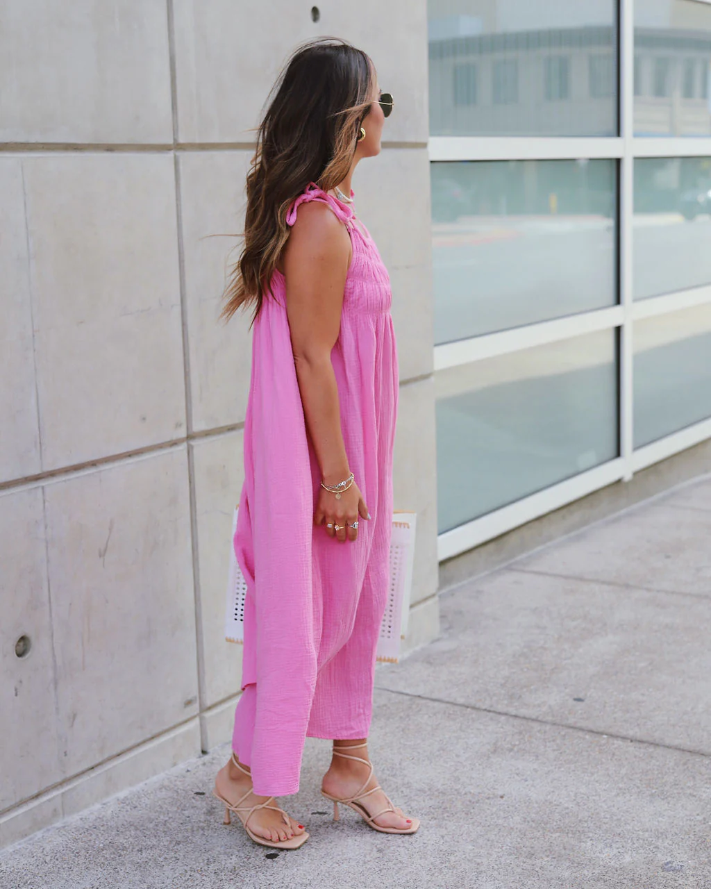 Sophie Cotton Smocked Pocketed Maxi Dress - Image 4