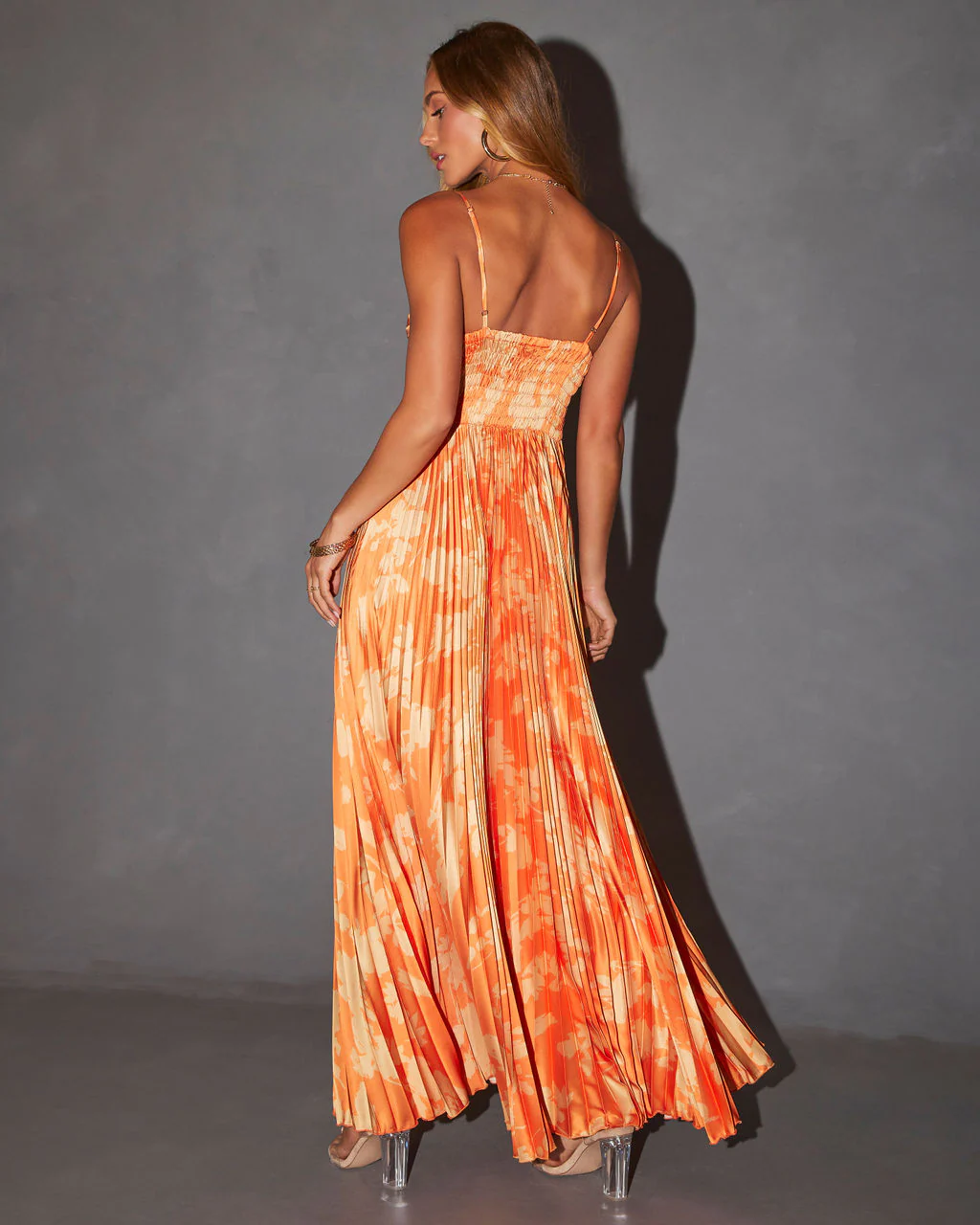 Soraya Printed And Pleated Maxi Dress - Image 22