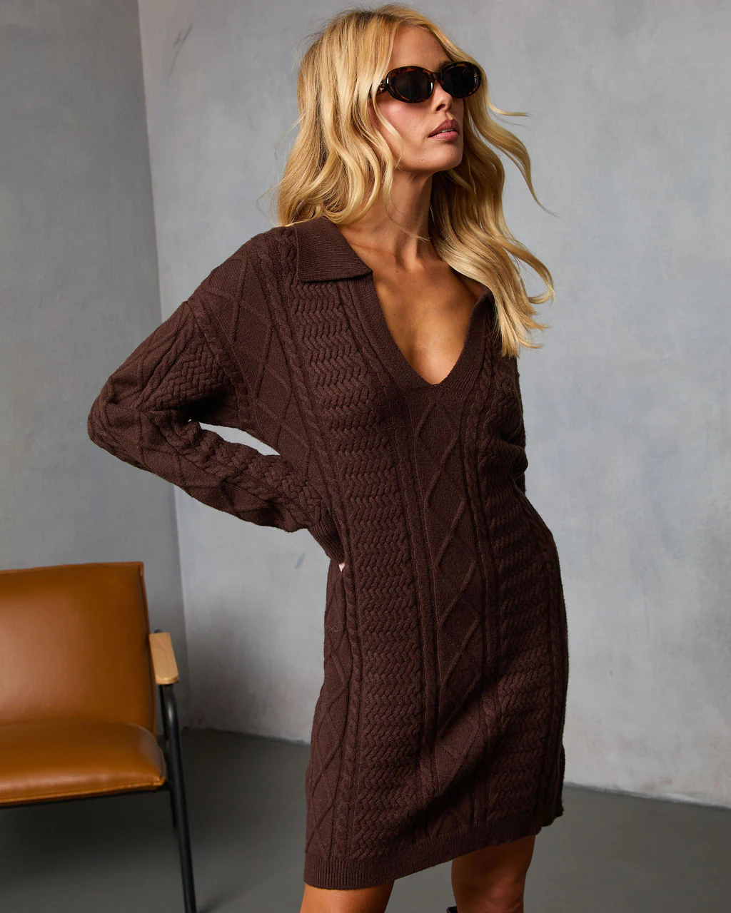 Sorie Cable Knit Mini Dress - Image 3