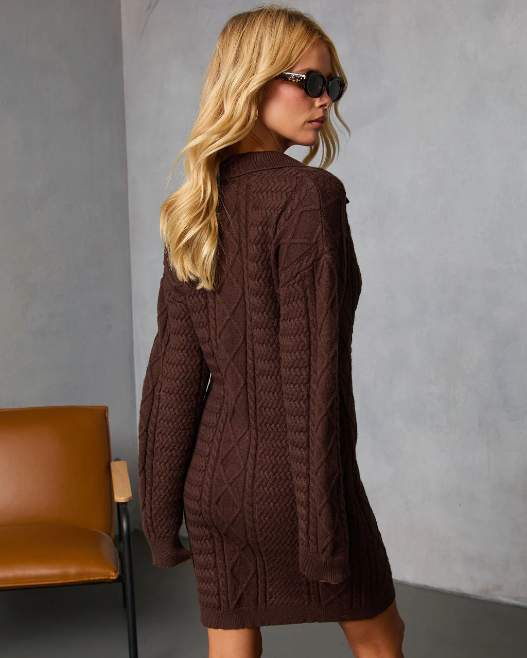 Sorie Cable Knit Mini Dress - Image 4