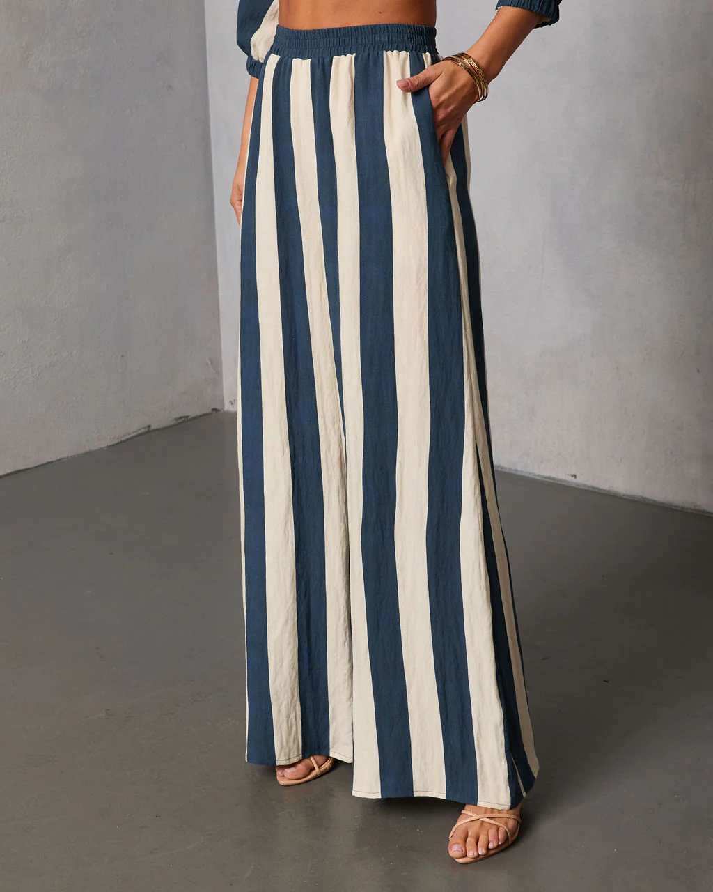 Sorina Striped Wide Leg Pants - Image 3
