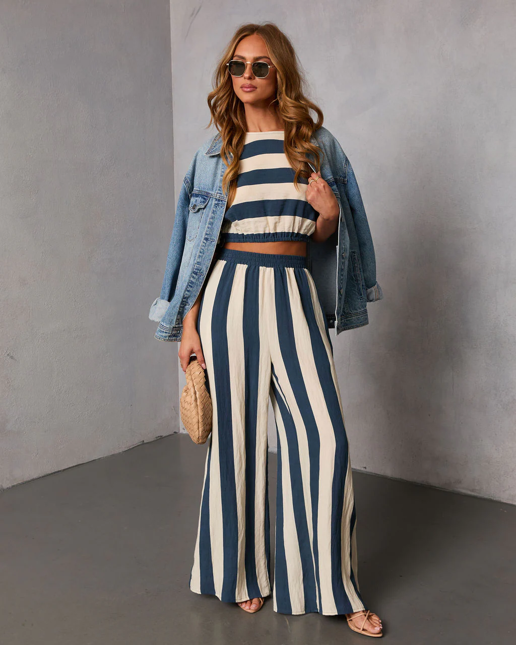 Sorina Striped Wide Leg Pants - Image 5