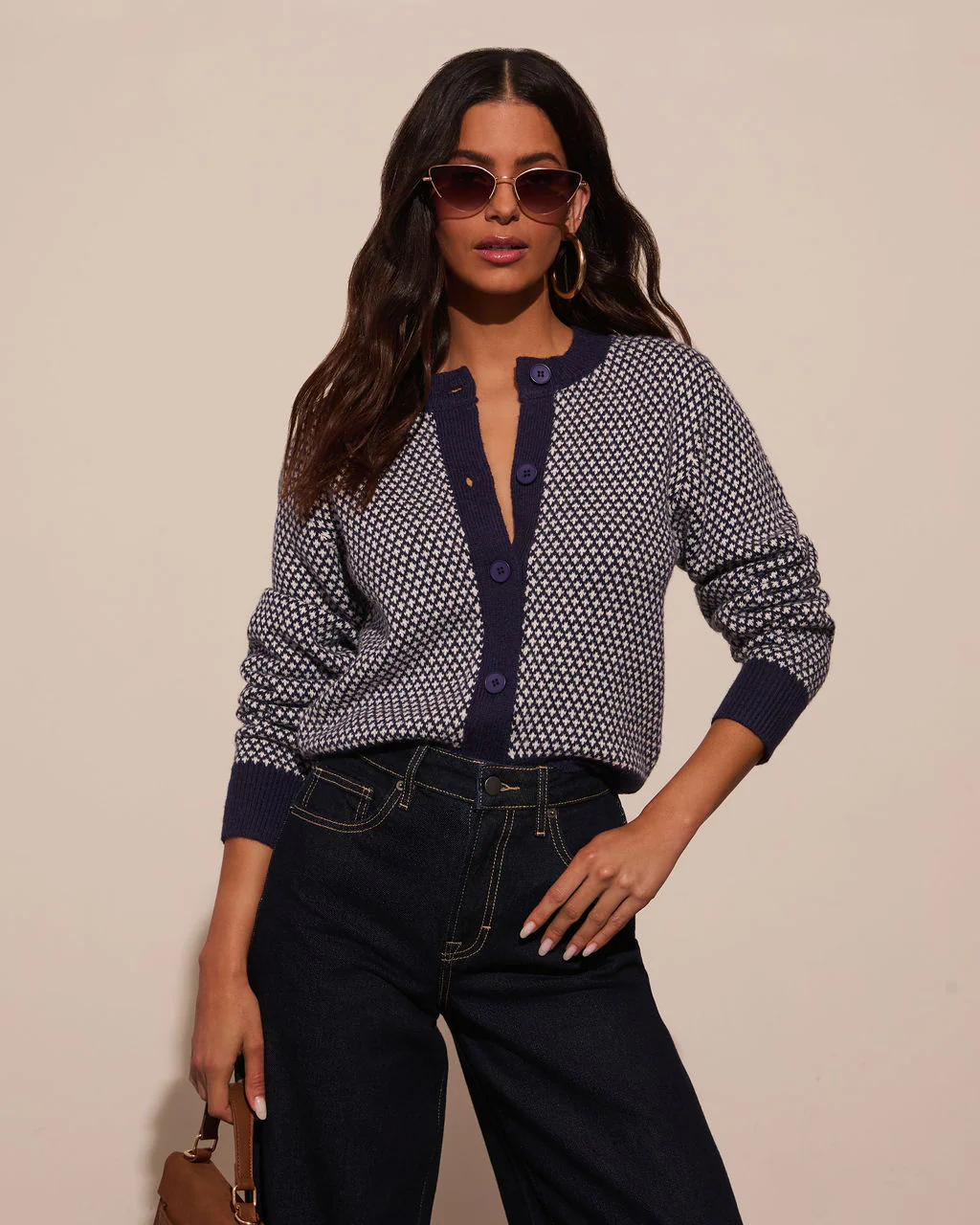 Spot On Abstract Contrast Cardigan - Image 5