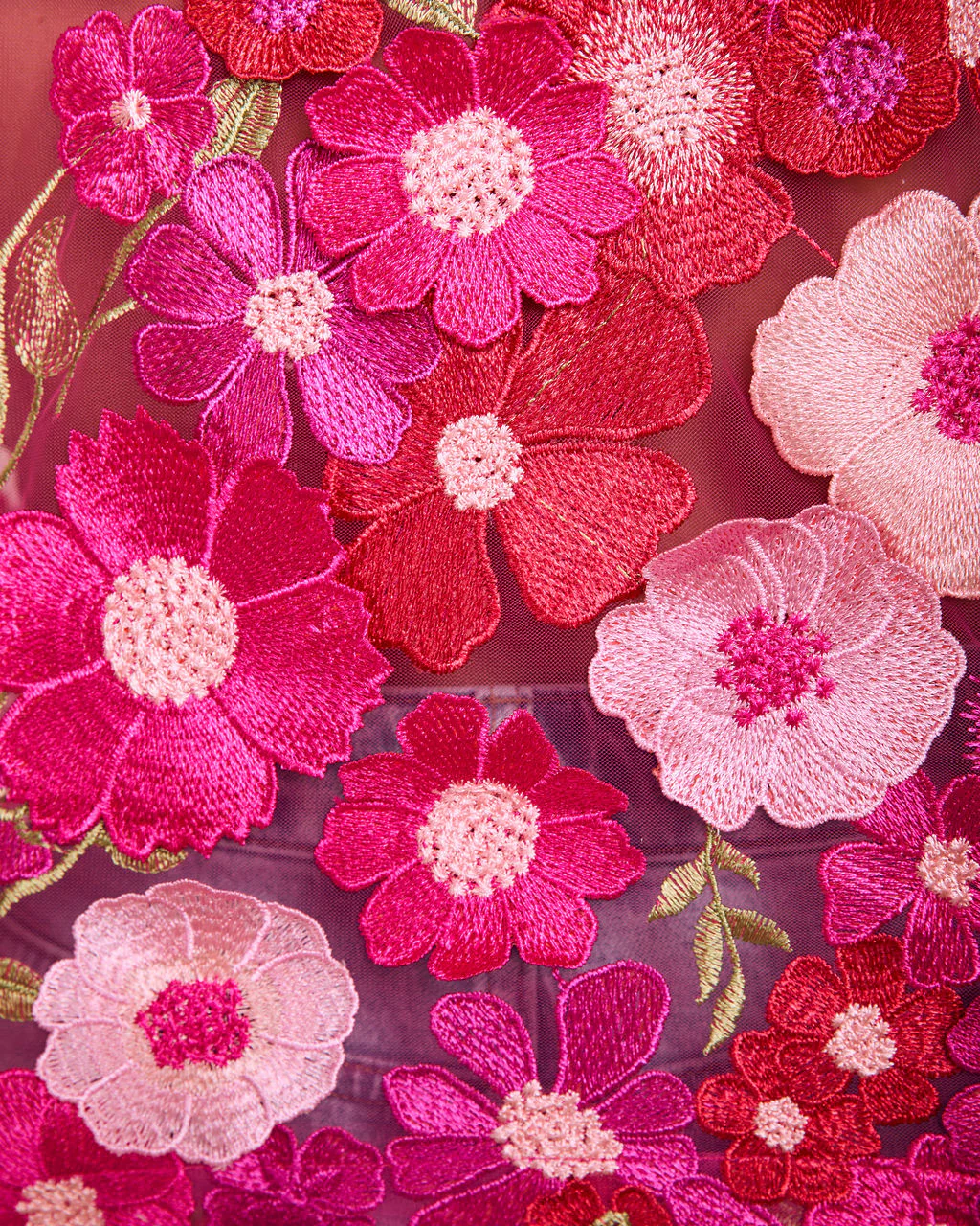 Spring Awakening 3D Floral Applique Mesh Top - Image 6