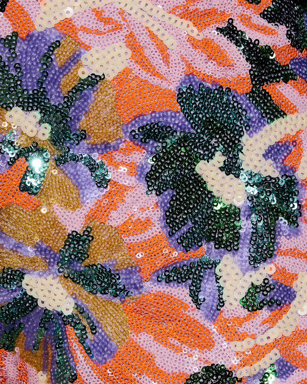 Spring Breeze Floral Sequin Mini Shorts - Image 6