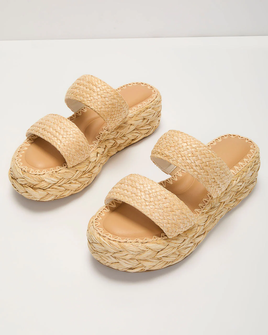 Spring Escape Raffia Platform Sandals - Image 2