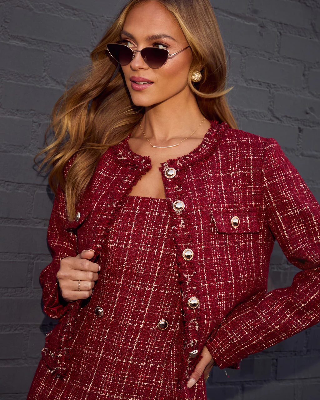 Starlit Romance Fringe Tweed Jacket - Image 3