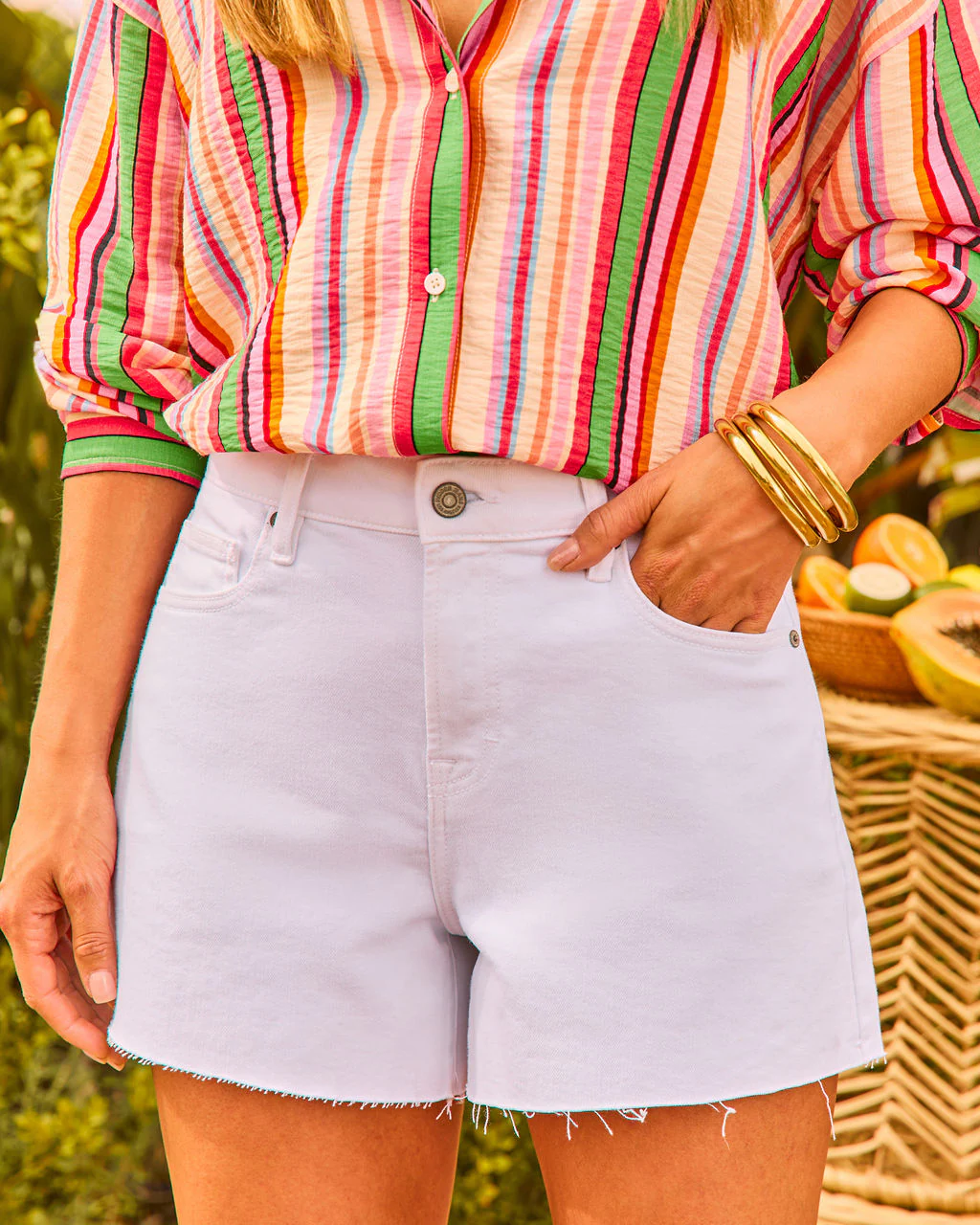 Starlyn Mid Rise Denim Shorts - Image 5