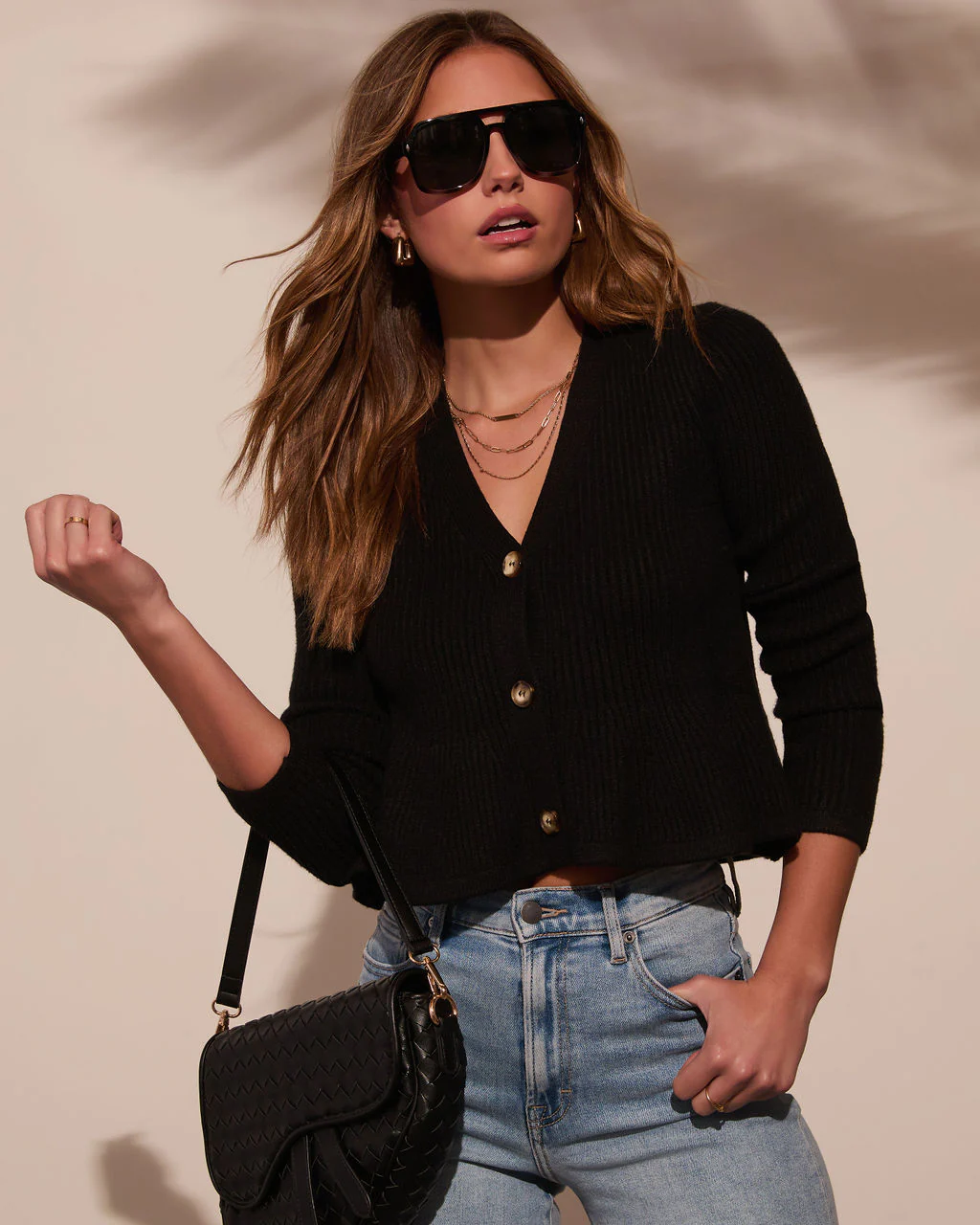 Stewart Peplum Button Front Sweater - Image 7