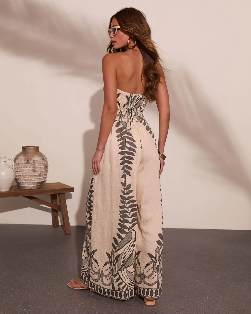 Palm Daydream Abstract Print Jumpsuit - Image 4