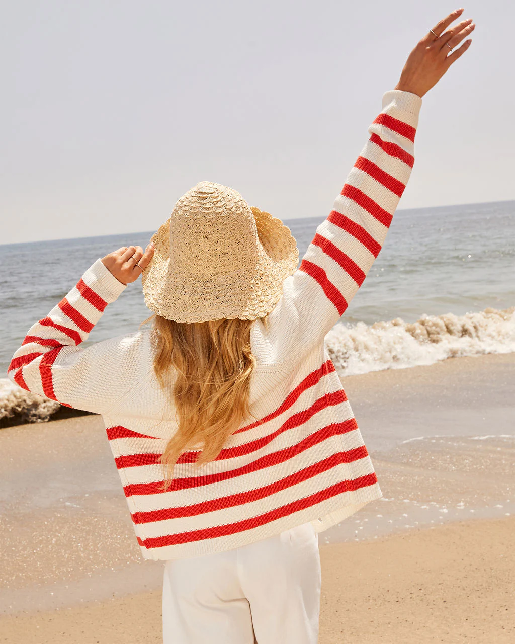 Coastal Heritage Seashell Striped Cardigan - Image 4