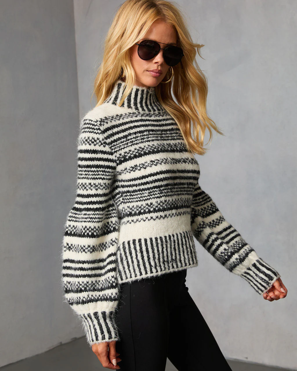 Tobin Striped Turtleneck Sweater - Image 3