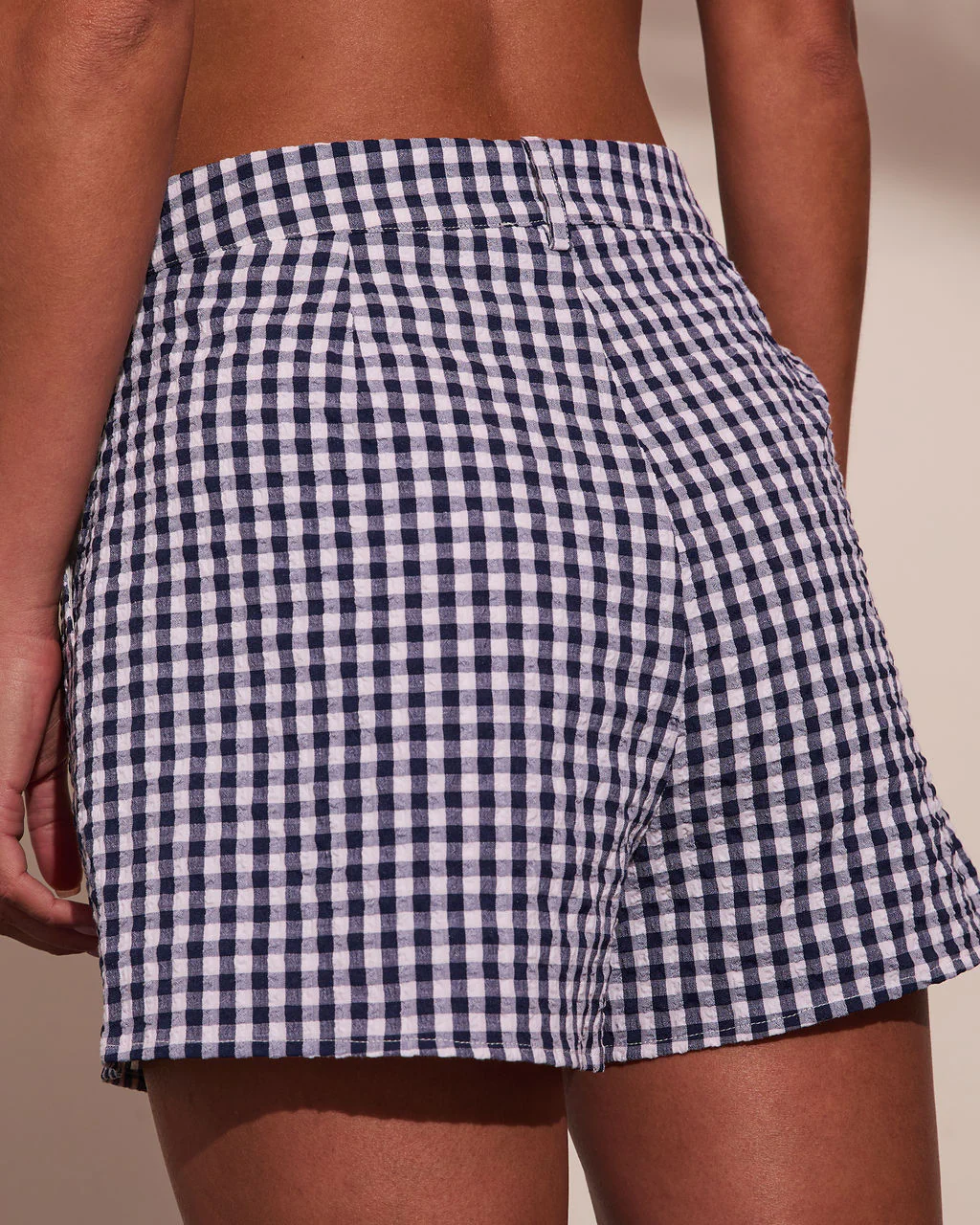 Summer Calling Gingham Print Mid Rise Shorts - Image 4