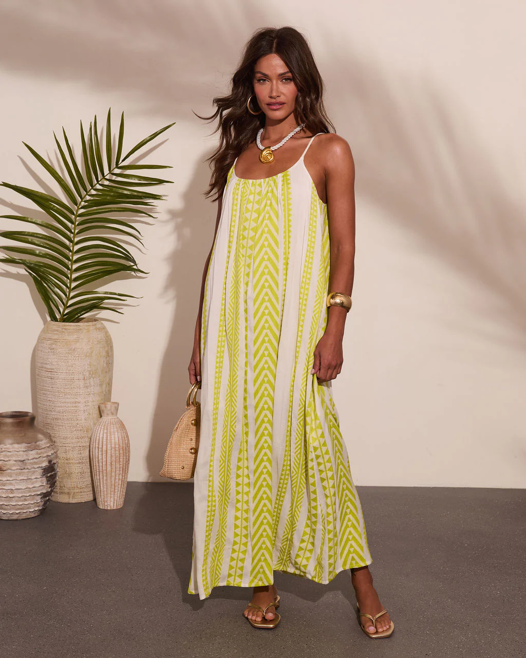 Summer Drift Abstract Striped Maxi Dress - Image 5