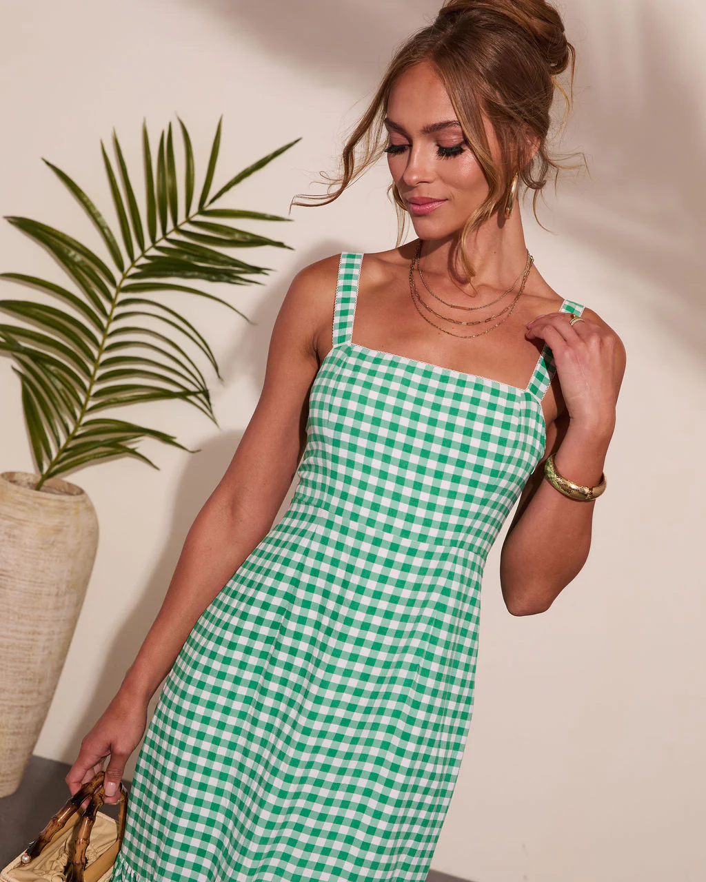 Summer Loving Gingham Print Midi Dress - Image 2