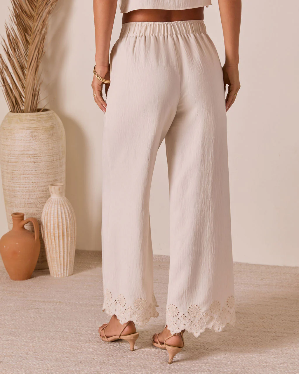 Summer on the Range Eyelet Hem Pants - Image 4