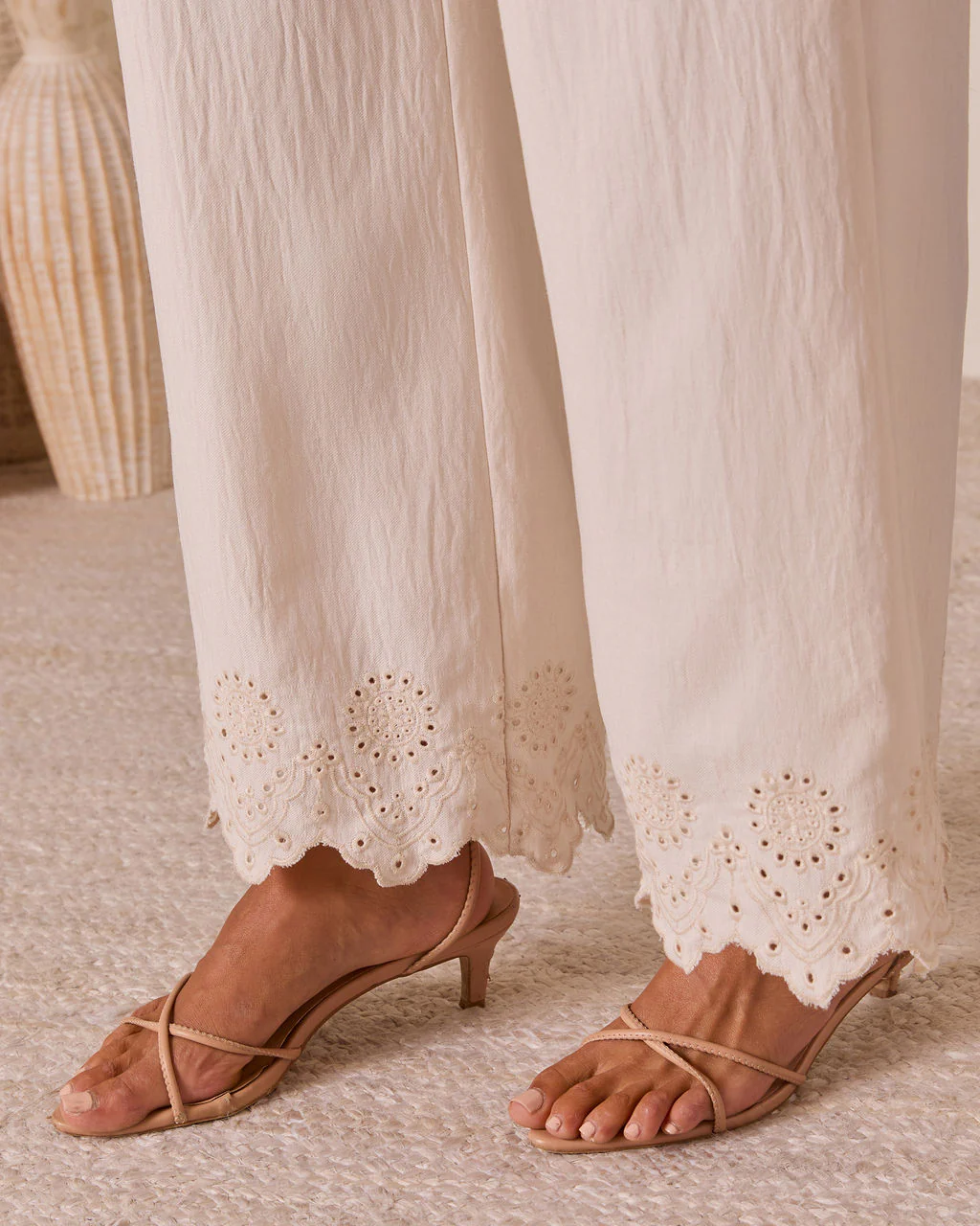 Summer on the Range Eyelet Hem Pants - Image 6