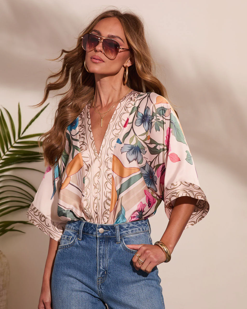 Sun Aura Abstract Floral Bodysuit - Image 5