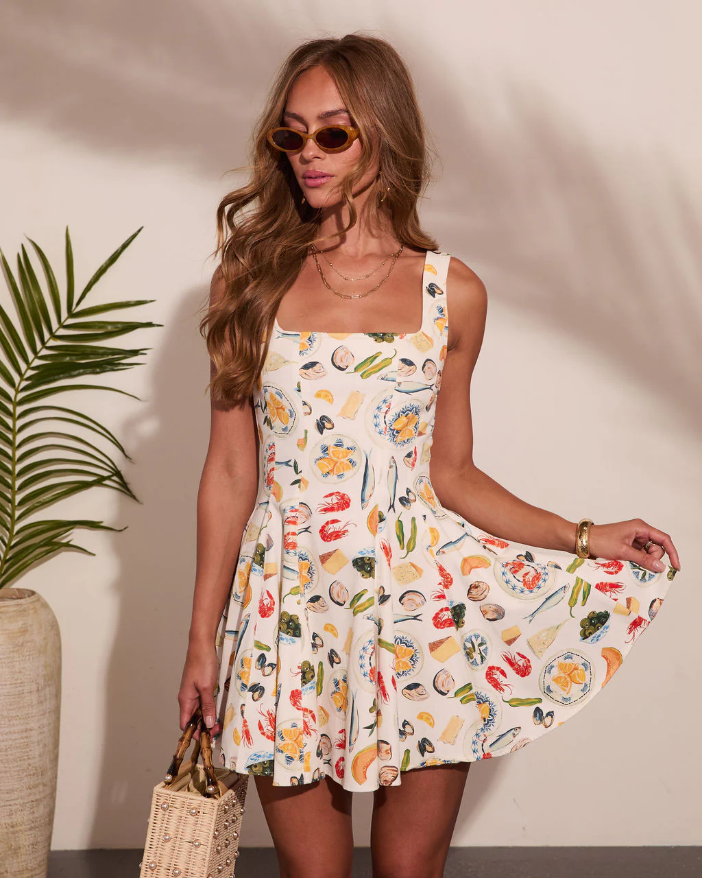 Sun Bliss Tropical Novelty Print Mini Dress - Image 2