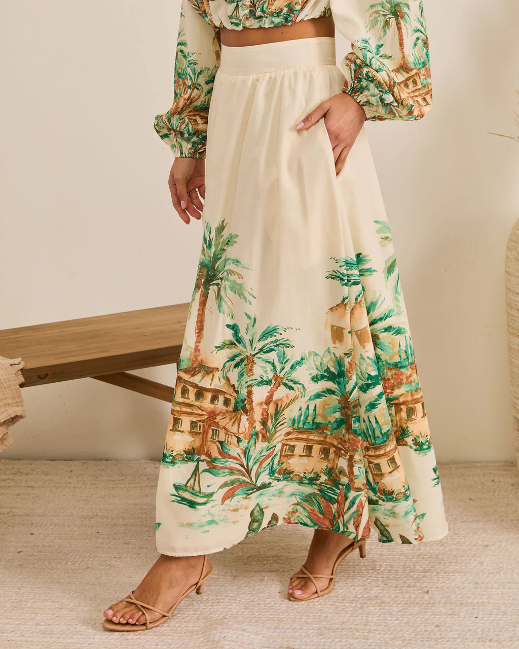 Sun Club Novelty Print Maxi Skirt - Image 3